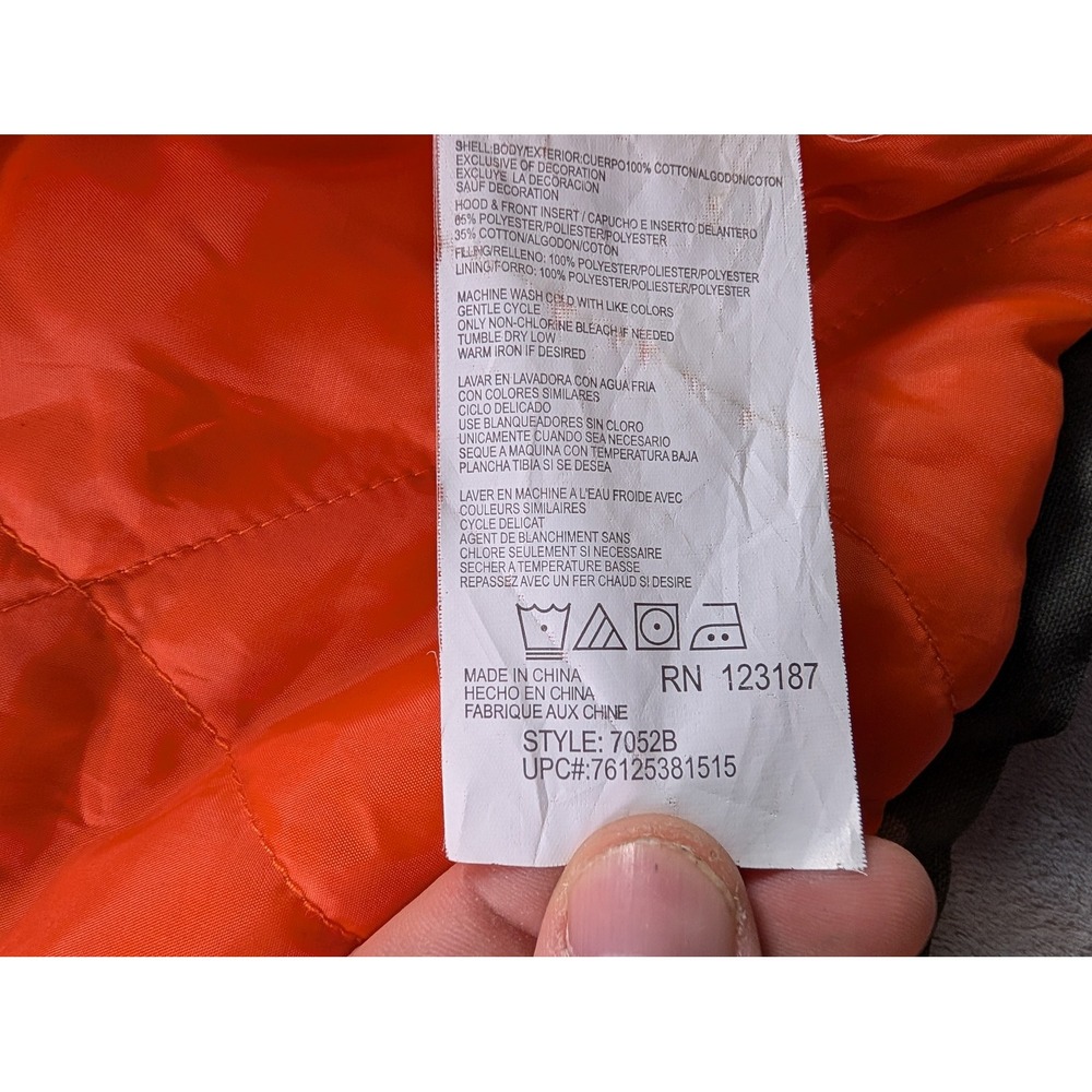 Dickies Mens Camo Hooded Shirt Jacket 2XL Quilted Lining Canvas Workwear Coat - Picture 10 of 12
